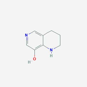 molecular formula C8H10N2O B12451651 1,2,3,4-Tetrahydro-1,6-naphthyridin-8-ol 