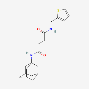 molecular formula C19H26N2O2S B12451693 N-(thiophen-2-ylmethyl)-N'-(tricyclo[3.3.1.1~3,7~]dec-1-yl)butanediamide 