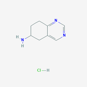 molecular formula C8H12ClN3 B12451789 6-Amino-5,6,7,8-tetrahydroquinazoline hydrochloride 