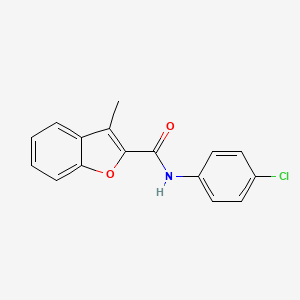 molecular formula C16H12ClNO2 B12451845 N-(4-chlorophenyl)-3-methyl-1-benzofuran-2-carboxamide 