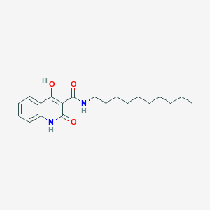 molecular formula C20H28N2O3 B12451903 N-decyl-4-hydroxy-2-oxo-1H-quinoline-3-carboxamide 