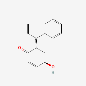 molecular formula C15H16O2 B1245193 (4R,6S)-4-hydroxy-6-(1-phenylprop-2-enyl)cyclohex-2-en-1-one 