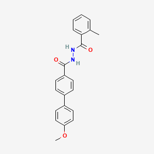 molecular formula C22H20N2O3 B12451970 4'-methoxy-N'-[(2-methylphenyl)carbonyl]biphenyl-4-carbohydrazide 