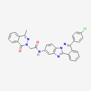 molecular formula C31H21ClN6O2 B12451977 N-[5-(4-chlorophenyl)benzimidazo[2,1-a]phthalazin-10-yl]-2-(4-methyl-1-oxophthalazin-2(1H)-yl)acetamide 