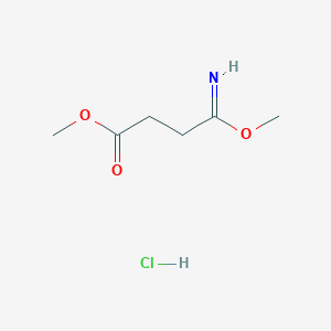 molecular formula C6H12ClNO3 B124520 Methyl 4-imino-4-methoxybutanoate hydrochloride CAS No. 52070-12-9