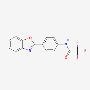 molecular formula C15H9F3N2O2 B12452055 N-[4-(1,3-benzoxazol-2-yl)phenyl]-2,2,2-trifluoroacetamide 
