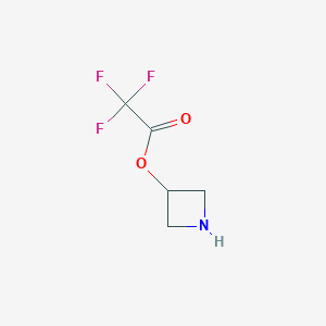 molecular formula C5H6F3NO2 B12452089 Azetidin-3-yl 2,2,2-trifluoroacetate CAS No. 2101206-72-6