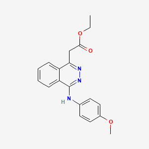 molecular formula C19H19N3O3 B12452118 Ethyl [4-(4-methoxyanilino)phthalazin-1-yl]acetate CAS No. 6088-60-4