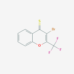 molecular formula C10H4BrF3OS B12452158 3-Bromo-2-trifluoromethyl-4H-chromene-4-thione 