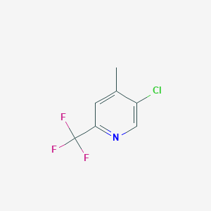 molecular formula C7H5ClF3N B12452164 5-Chloro-4-methyl-2-(trifluoromethyl)pyridine 