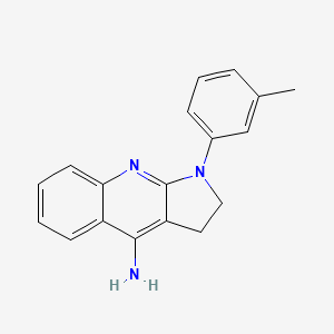 molecular formula C18H17N3 B12452172 1-(3-methylphenyl)-2,3-dihydro-1H-pyrrolo[2,3-b]quinolin-4-amine 