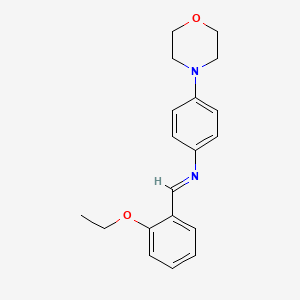 molecular formula C19H22N2O2 B12452197 N-[(E)-(2-ethoxyphenyl)methylidene]-4-(morpholin-4-yl)aniline 