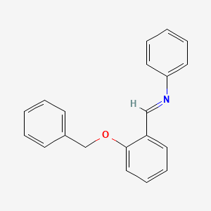 molecular formula C20H17NO B12452198 N-{(E)-[2-(benzyloxy)phenyl]methylidene}aniline 