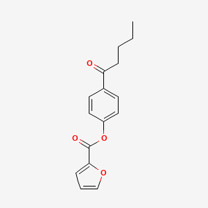 molecular formula C16H16O4 B12452230 4-Pentanoylphenyl furan-2-carboxylate 