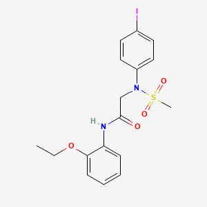 molecular formula C17H19IN2O4S B12452241 N-(2-ethoxyphenyl)-N~2~-(4-iodophenyl)-N~2~-(methylsulfonyl)glycinamide 