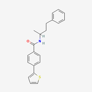 molecular formula C21H21NOS B12452247 N-(4-phenylbutan-2-yl)-4-(thiophen-2-yl)benzamide 