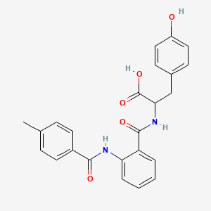 molecular formula C24H22N2O5 B12452285 N-[(2-{[(4-methylphenyl)carbonyl]amino}phenyl)carbonyl]tyrosine 