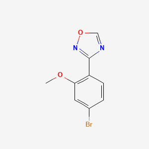 molecular formula C9H7BrN2O2 B12452326 3-(4-Bromo-2-methoxyphenyl)-1,2,4-oxadiazole 