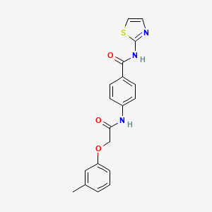 molecular formula C19H17N3O3S B12452365 4-{[(3-methylphenoxy)acetyl]amino}-N-(1,3-thiazol-2-yl)benzamide 