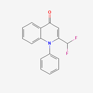 molecular formula C16H11F2NO B12452387 2-Difluoromethyl-1-phenyl-4(1H)-quinolone 