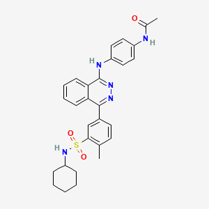 molecular formula C29H31N5O3S B12452392 N-[4-({4-[3-(cyclohexylsulfamoyl)-4-methylphenyl]phthalazin-1-yl}amino)phenyl]acetamide 