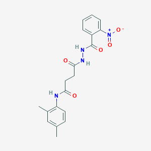 molecular formula C19H20N4O5 B12452397 N-(2,4-dimethylphenyl)-4-[2-(2-nitrobenzoyl)hydrazinyl]-4-oxobutanamide 