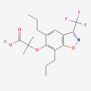2-((5,7-Dipropyl-3-(trifluoromethyl)-1,2-benzisoxazol-6-yl)oxy)-2-methylpropanoic acid
