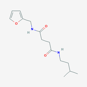 molecular formula C14H22N2O3 B12452467 N-(furan-2-ylmethyl)-N'-(3-methylbutyl)butanediamide 