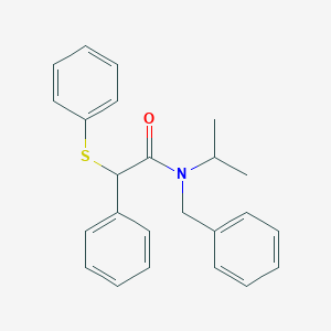 molecular formula C24H25NOS B12452482 N-benzyl-2-phenyl-2-(phenylsulfanyl)-N-(propan-2-yl)acetamide 