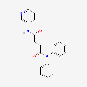 molecular formula C21H19N3O2 B12452544 N,N-diphenyl-N'-(pyridin-3-yl)butanediamide 