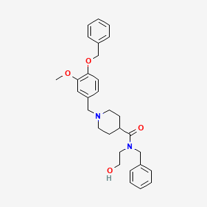 molecular formula C30H36N2O4 B12452584 N-benzyl-1-[4-(benzyloxy)-3-methoxybenzyl]-N-(2-hydroxyethyl)piperidine-4-carboxamide 