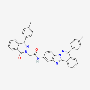 molecular formula C38H28N6O2 B12452597 N-[5-(4-methylphenyl)benzimidazo[2,1-a]phthalazin-10-yl]-2-[4-(4-methylphenyl)-1-oxophthalazin-2(1H)-yl]acetamide 