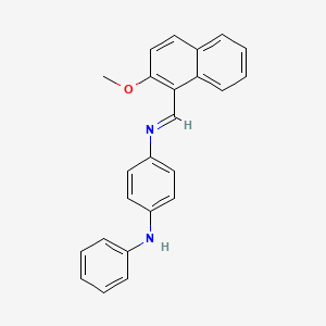 molecular formula C24H20N2O B12452615 N-[(E)-(2-methoxynaphthalen-1-yl)methylidene]-N'-phenylbenzene-1,4-diamine 