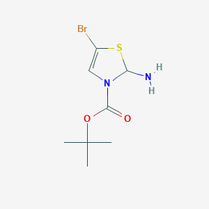 molecular formula C8H13BrN2O2S B12452616 tert-Butyl 2-amino-5-bromo-2H-thiazole-3-carboxylate 