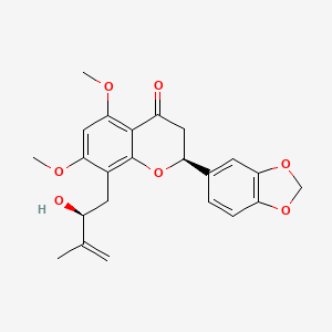 (2S)-5,7-Dimethoxy-8-(2S-hydroxy-3-methyl-3-butenyl)-3',4'-methylenedioxyflavanone
