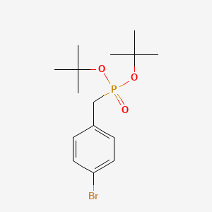 molecular formula C15H24BrO3P B12452671 Bis-(tert-butyl) ((4-bromophenyl)methyl)phosphonate CAS No. 300583-37-3