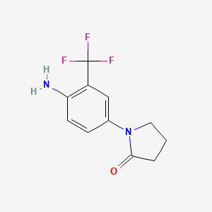 molecular formula C11H11F3N2O B12452672 1-[4-Amino-3-(trifluoromethyl)phenyl]-2-pyrrolidinone CAS No. 926234-89-1