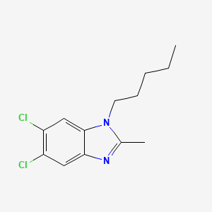 molecular formula C13H16Cl2N2 B12452709 5,6-dichloro-2-methyl-1-pentyl-1H-benzimidazole 