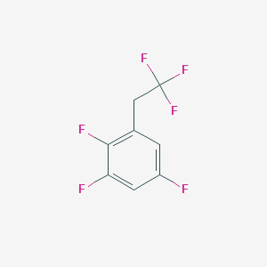molecular formula C8H4F6 B12452752 1,2,5-Trifluoro-3-(2,2,2-trifluoroethyl)benzene 