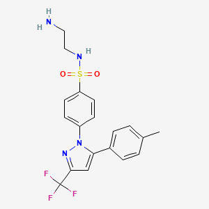N-(2-aminoethyl)-4-[5-(4-methylphenyl)-3-(trifluoromethyl)pyrazol-1-yl]benzenesulfonamide
