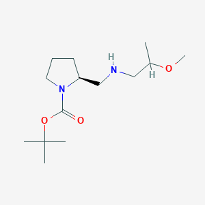 molecular formula C14H28N2O3 B12452796 tert-butyl (2S)-2-[(2-methoxypropylamino)methyl]pyrrolidine-1-carboxylate 