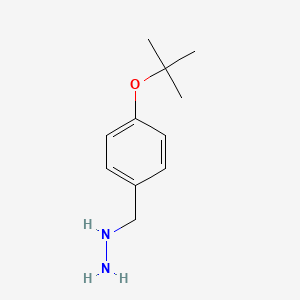 molecular formula C11H18N2O B12452797 1-(4-Tert-butoxybenzyl)hydrazine CAS No. 887594-84-5