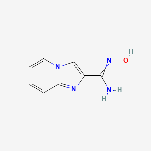 molecular formula C8H8N4O B12452804 N'-hydroxyimidazo[1,2-a]pyridine-2-carboximidamide 