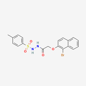 molecular formula C19H17BrN2O4S B12452805 2-[(1-bromonaphthalen-2-yl)oxy]-N'-[(4-methylphenyl)sulfonyl]acetohydrazide 