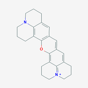 2,3,6,7,12,13,16,17-Octahydropyrido[3,2,1-ij]quinolizino[1',9':6,7,8]chromeno[2,3-f]quinolin-18-ium