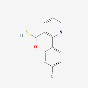 molecular formula C12H8ClNOS B12452839 2-(4-Chlorophenyl)thionicotinic acid 