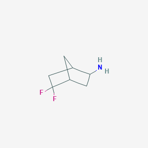 molecular formula C7H11F2N B12452856 5,5-Difluorobicyclo[2.2.1]heptan-2-amine 