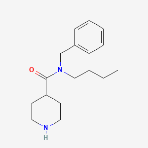 molecular formula C17H26N2O B12452874 N-benzyl-N-butylpiperidine-4-carboxamide 