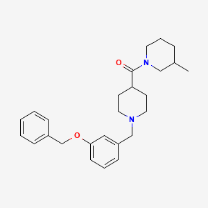 molecular formula C26H34N2O2 B12452875 {1-[3-(Benzyloxy)benzyl]piperidin-4-yl}(3-methylpiperidin-1-yl)methanone 