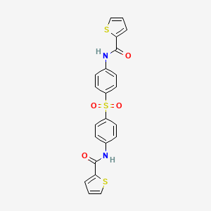 molecular formula C22H16N2O4S3 B12452877 N,N'-(sulfonyldibenzene-4,1-diyl)dithiophene-2-carboxamide 